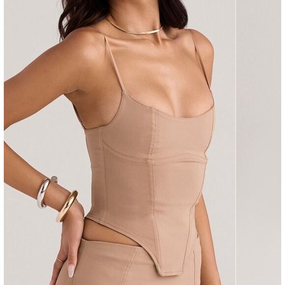House of CB FLAVIA Beige Sculpting Corset Small Tan - Picture 1 of 5